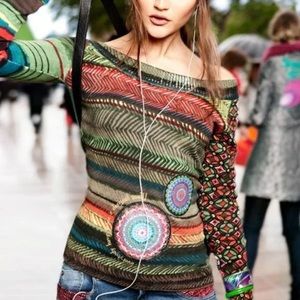 Desigual Off-Shoulder Sweater